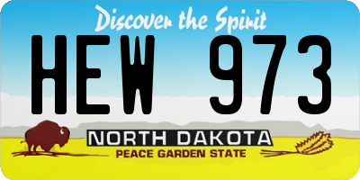 ND license plate HEW973