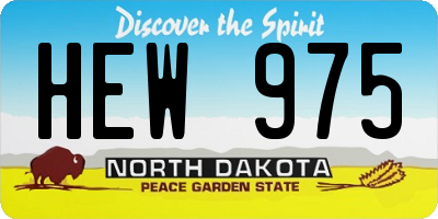ND license plate HEW975