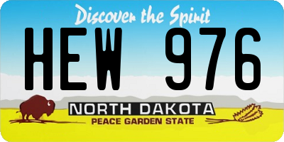 ND license plate HEW976
