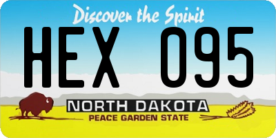 ND license plate HEX095