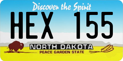 ND license plate HEX155