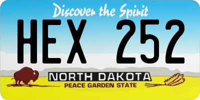 ND license plate HEX252