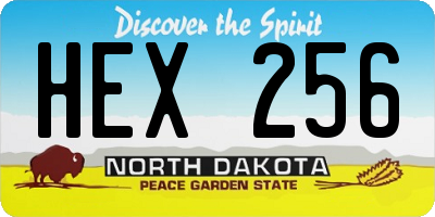 ND license plate HEX256