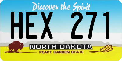 ND license plate HEX271