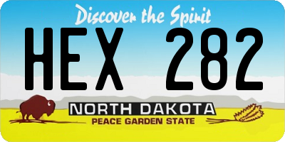 ND license plate HEX282