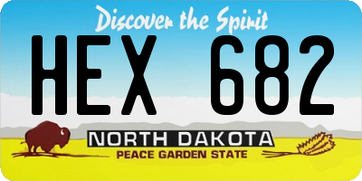 ND license plate HEX682