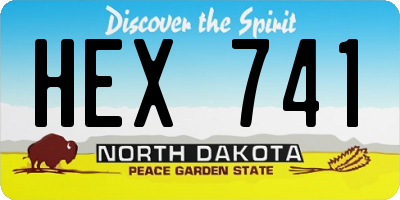 ND license plate HEX741