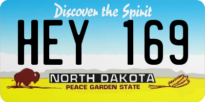 ND license plate HEY169