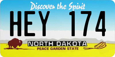 ND license plate HEY174
