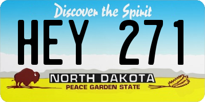 ND license plate HEY271