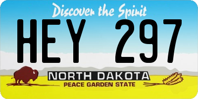 ND license plate HEY297