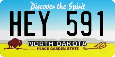 ND license plate HEY591