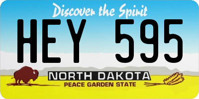 ND license plate HEY595