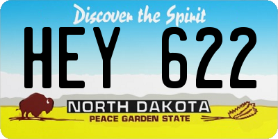 ND license plate HEY622