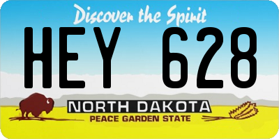 ND license plate HEY628