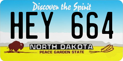 ND license plate HEY664