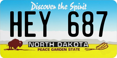 ND license plate HEY687