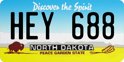 ND license plate HEY688