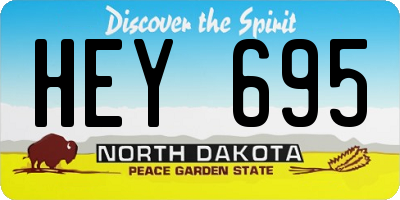 ND license plate HEY695