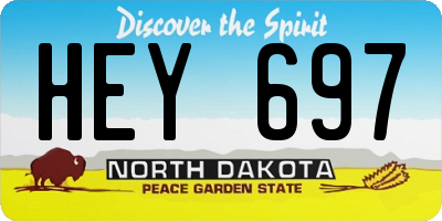 ND license plate HEY697