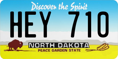 ND license plate HEY710