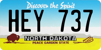 ND license plate HEY737