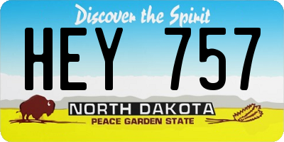 ND license plate HEY757
