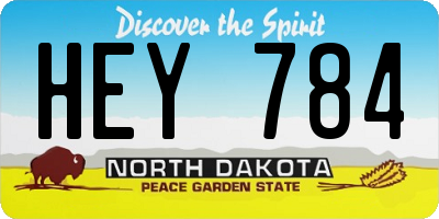 ND license plate HEY784