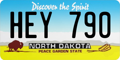 ND license plate HEY790