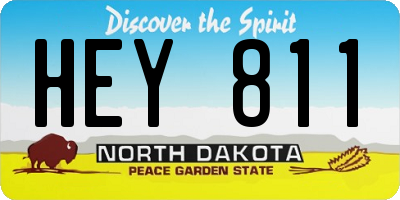ND license plate HEY811