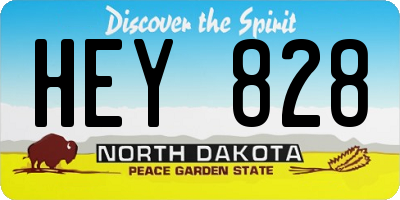 ND license plate HEY828