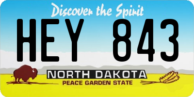 ND license plate HEY843