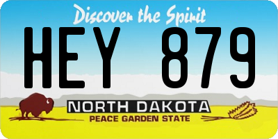 ND license plate HEY879