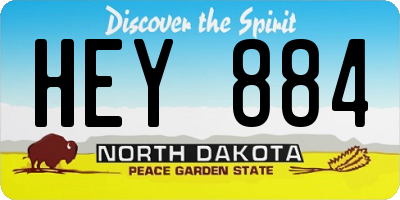 ND license plate HEY884