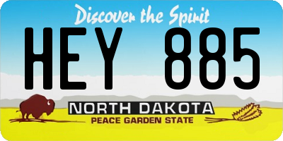 ND license plate HEY885