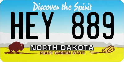 ND license plate HEY889