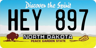 ND license plate HEY897