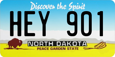 ND license plate HEY901
