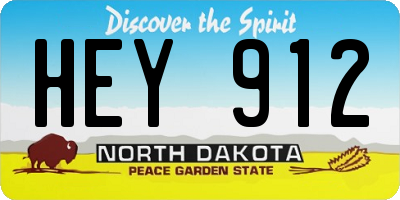 ND license plate HEY912