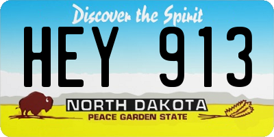 ND license plate HEY913