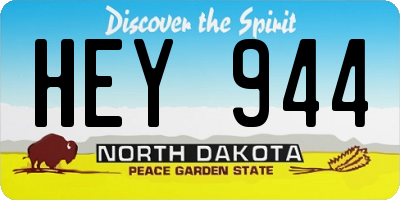 ND license plate HEY944