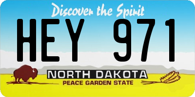 ND license plate HEY971