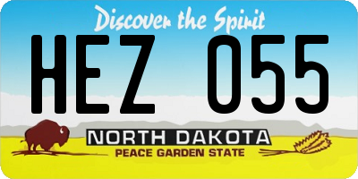 ND license plate HEZ055