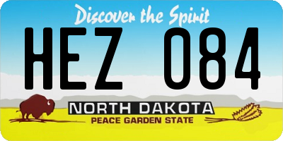 ND license plate HEZ084