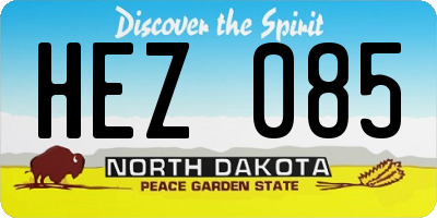 ND license plate HEZ085