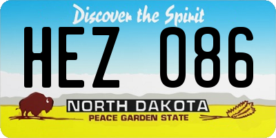 ND license plate HEZ086