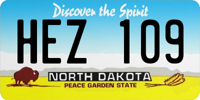 ND license plate HEZ109