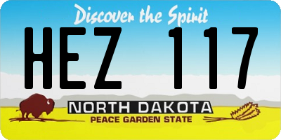 ND license plate HEZ117