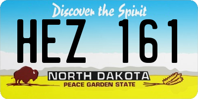 ND license plate HEZ161