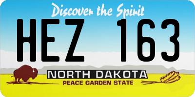 ND license plate HEZ163